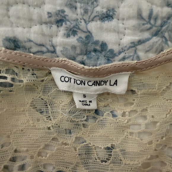 Cotton Candy LA Cropped Lace Tank Top Small - Picture 3 of 3